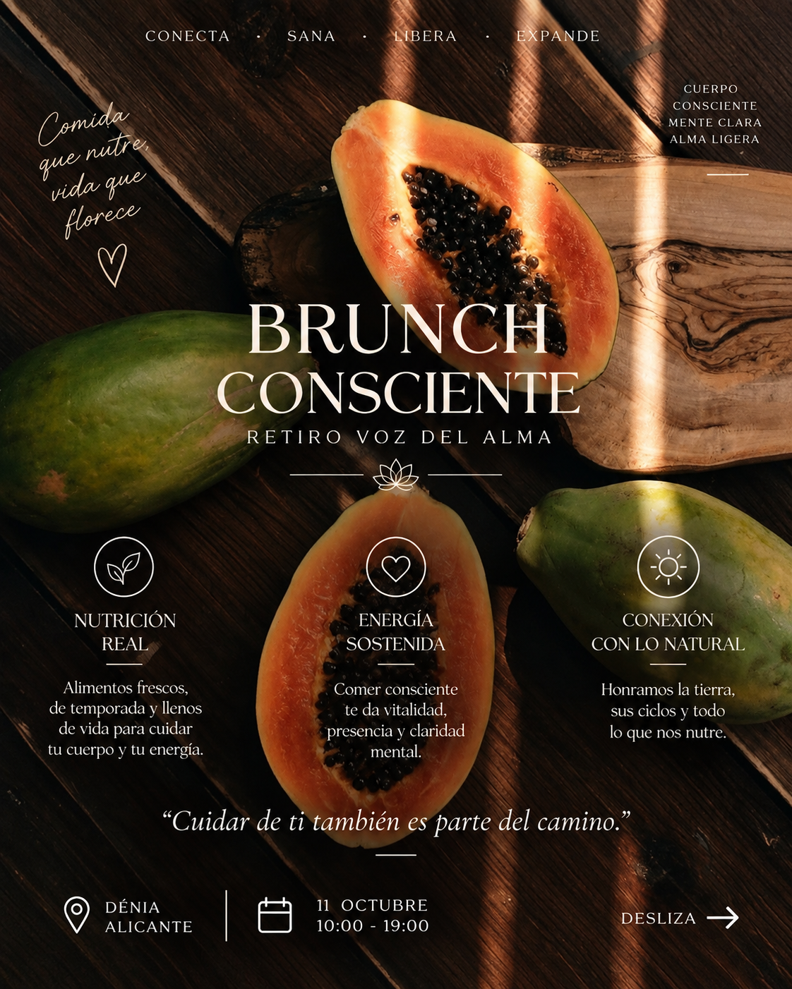 Brunch consciente en el retiro Voz del Alma